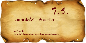 Tamaskó Veszta névjegykártya